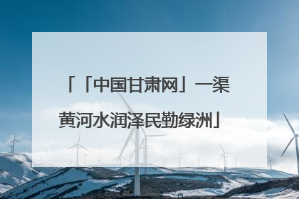 「中国甘肃网」一渠黄河水润泽民勤绿洲