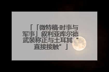 「微特稿·时事与军事」叙利亚库尔德武装称正与土耳其“直接接触”