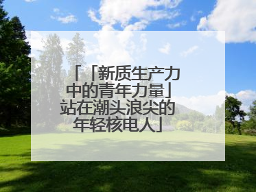 「新质生产力中的青年力量」站在潮头浪尖的年轻核电人