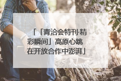 「青洽会特刊·精彩瞬间」高原心跳 在开放合作中澎湃
