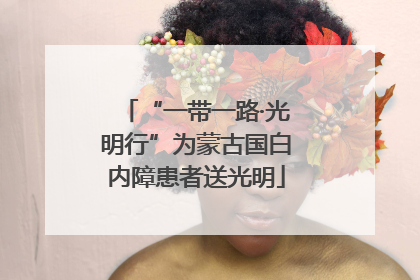 “一带一路·光明行”为蒙古国白内障患者送光明