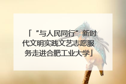 “与人民同行”新时代文明实践文艺志愿服务走进合肥工业大学