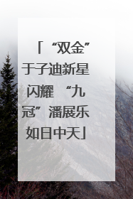 “双金”于子迪新星闪耀 “九冠”潘展乐如日中天