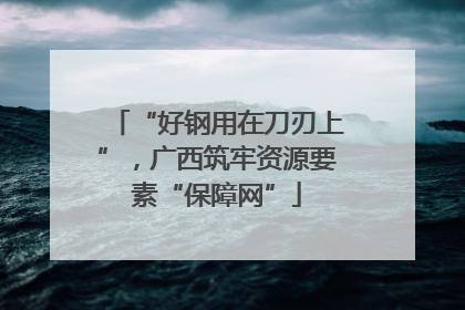 “好钢用在刀刃上”，广西筑牢资源要素“保障网”