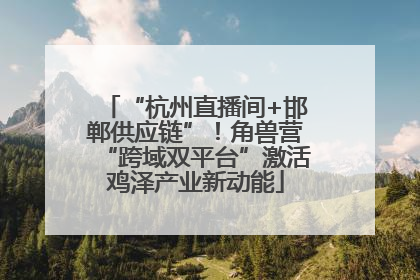 “杭州直播间+邯郸供应链”！角兽营“跨域双平台”激活鸡泽产业新动能