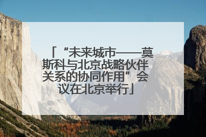 “未来城市——莫斯科与北京战略伙伴关系的协同作用”会议在北京举行