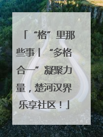 “格”里那些事丨“多格合一”凝聚力量，楚河汉界乐享社区！