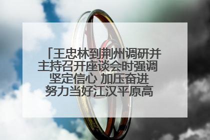 王忠林到荆州调研并主持召开座谈会时强调 坚定信心 加压奋进 努力当好江汉平原高质量发展排头兵