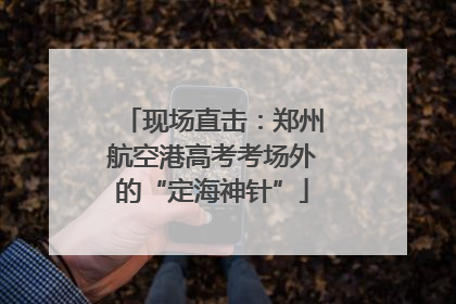 现场直击：郑州航空港高考考场外的“定海神针”