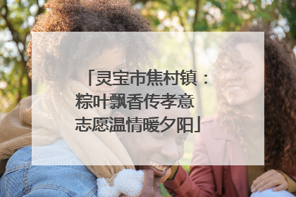 灵宝市焦村镇：粽叶飘香传孝意 志愿温情暖夕阳