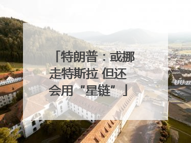 特朗普：或挪走特斯拉 但还会用“星链”