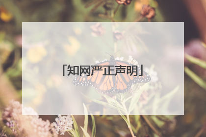 知网严正声明