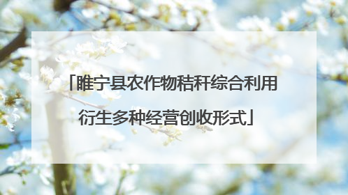 睢宁县农作物秸秆综合利用 衍生多种经营创收形式