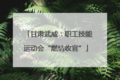 甘肃武威：职工技能运动会“燃情收官”