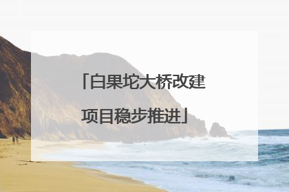 白果坨大桥改建项目稳步推进