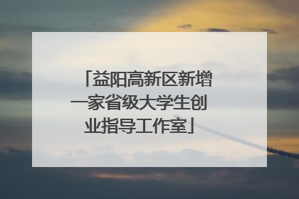 益阳高新区新增一家省级大学生创业指导工作室