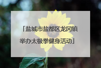 盐城市盐都区龙冈镇举办太极拳健身活动