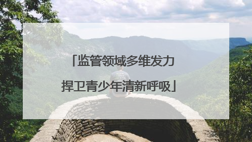 监管领域多维发力 捍卫青少年清新呼吸