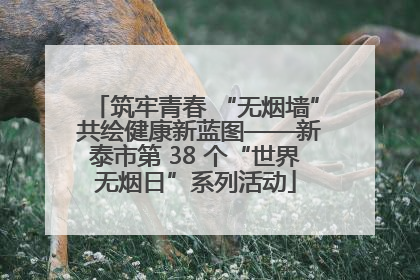 筑牢青春 “无烟墙” 共绘健康新蓝图——新泰市第 38 个“世界无烟日”系列活动