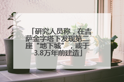 研究人员称，在吉萨金字塔下发现第二座“地下城”，或于3.8万年前建造
