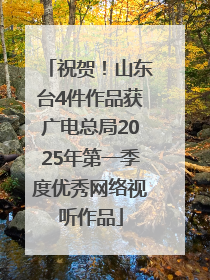 祝贺！山东台4件作品获广电总局2025年第一季度优秀网络视听作品