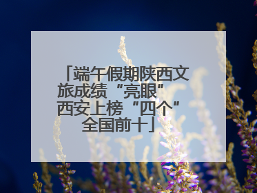 端午假期陕西文旅成绩“亮眼” 西安上榜“四个”全国前十