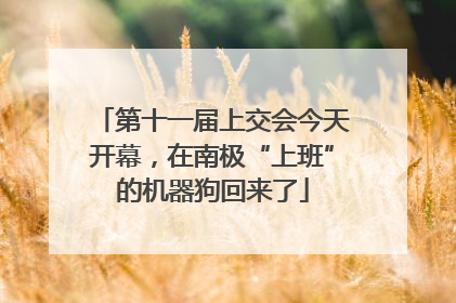 第十一届上交会今天开幕，在南极“上班”的机器狗回来了