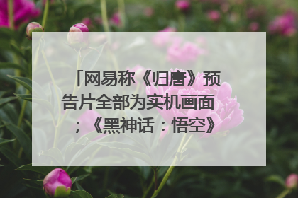 网易称《归唐》预告片全部为实机画面；《黑神话：悟空》公布Xbox版预购视频｜游戏早参