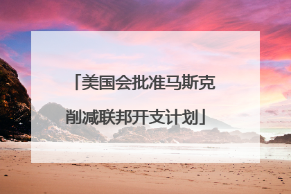 美国会批准马斯克削减联邦开支计划