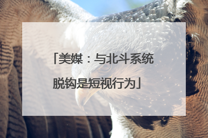 美媒：与北斗系统脱钩是短视行为