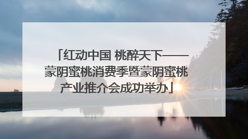 红动中国 桃醉天下——蒙阴蜜桃消费季暨蒙阴蜜桃产业推介会成功举办