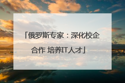 俄罗斯专家：深化校企合作 培养IT人才