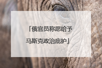俄官员称愿给予马斯克政治庇护