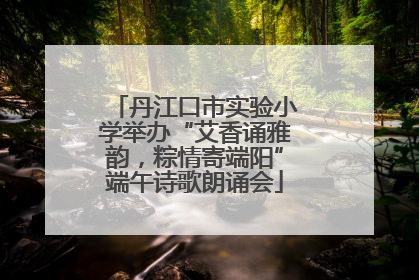 丹江口市实验小学举办“艾香诵雅韵，粽情寄端阳”端午诗歌朗诵会