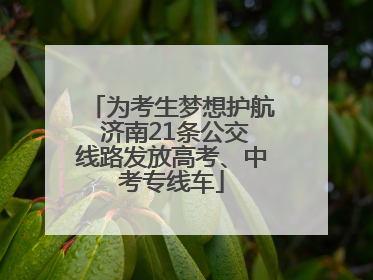 为考生梦想护航 济南21条公交线路发放高考、中考专线车