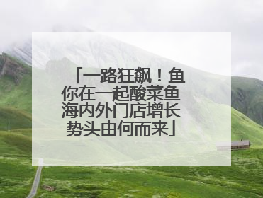一路狂飙！鱼你在一起酸菜鱼海内外门店增长势头由何而来