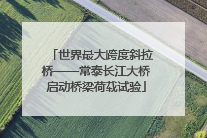 世界最大跨度斜拉桥——常泰长江大桥启动桥梁荷载试验