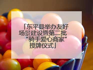 东平县举办友好场景建设暨第二批“骑手爱心商家”授牌仪式