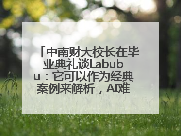 中南财大校长在毕业典礼谈Labubu：它可以作为经典案例来解析，AI难以给出答案