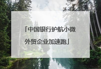 中国银行护航小微外贸企业加速跑