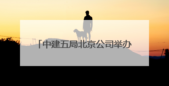 中建五局北京公司举办夏季职工健步走活动