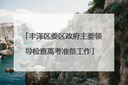 丰泽区委区政府主要领导检查高考准备工作