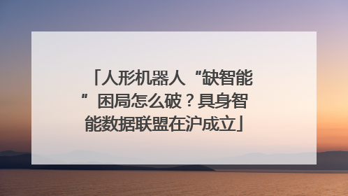 人形机器人“缺智能”困局怎么破？具身智能数据联盟在沪成立