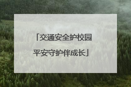 交通安全护校园 平安守护伴成长
