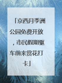 京西月季洲公园免费开放，市民假期驱车前来赏花打卡