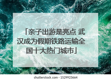 亲子出游是亮点 武汉成为假期铁路运输全国十大热门城市