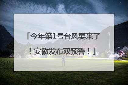 今年第1号台风要来了！安徽发布双预警！