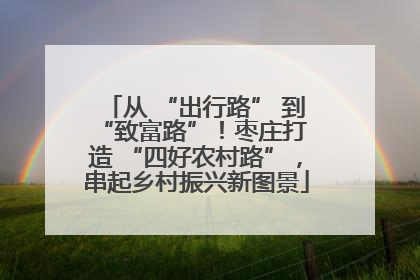 从 “出行路” 到 “致富路”！枣庄打造 “四好农村路”，串起乡村振兴新图景