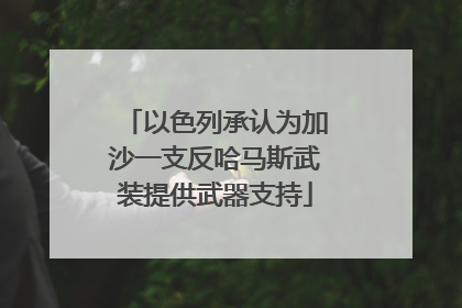 以色列承认为加沙一支反哈马斯武装提供武器支持