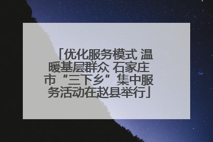 优化服务模式 温暖基层群众 石家庄市“三下乡”集中服务活动在赵县举行